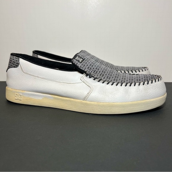 Mens DC Shoes Villain White Leather Slip On Shoes / Size 13 main image 6